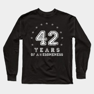 Vintage 42 years of awesomeness Long Sleeve T-Shirt